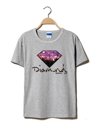 半袖t恤衣服t恤纯棉圆领体恤男生短袖韩版潮流男 百搭 浅灰色 钻石 l