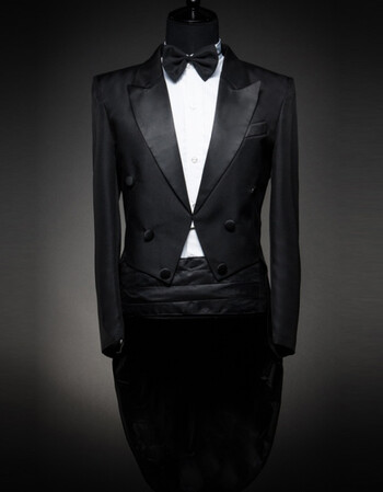 男士燕尾服套装主持人歌手舞蹈魔术师钢琴燕尾礼服男表演出服装 07纯