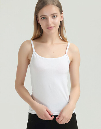 南极人背心女夏季吊带白色工字纯棉质运动打底外穿女士内搭内衣女 1件