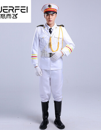 武警陆军官三军仪仗队升旗手服装班鼓号队演出服海军军装制服套装礼服
