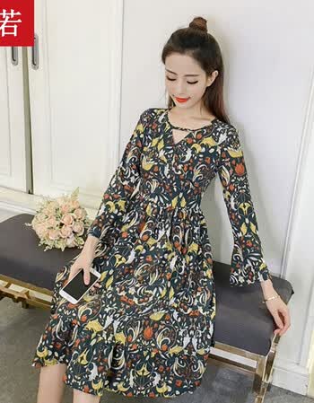 2017女装潮 女神范衣服超仙套装少女心拼多多流行韩版秋冬连衣裙ccdd