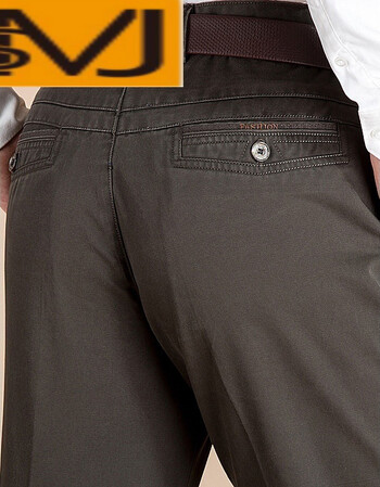 商务直筒西裤爸爸装长裤宽松中老年男裤子sn6311 春秋厚深咖 40 三尺