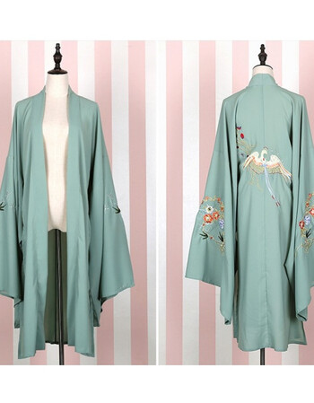 汉服大袖衫刺绣复古风古装外披演出拍摄服 九夜 m