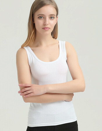 背心女夏季吊带白色工字纯棉质运动打底外穿女士内搭内衣女 1件白色宽