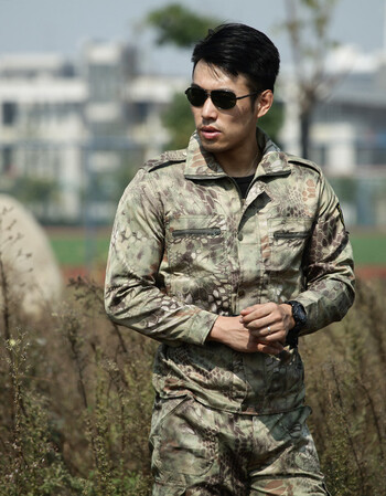 2018新秋冬加厚莽纹迷彩服作训服套装户外军迷服饰特种兵野战军装男女