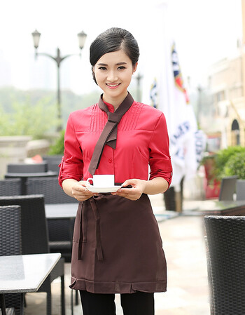 【折扣狂欢月】西餐厅咖啡厅服务员工作服长袖火锅店茶楼网咖工装女
