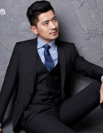 2018新男式西装新款商务修身西服套装男职业装结婚新郎礼服品质定制