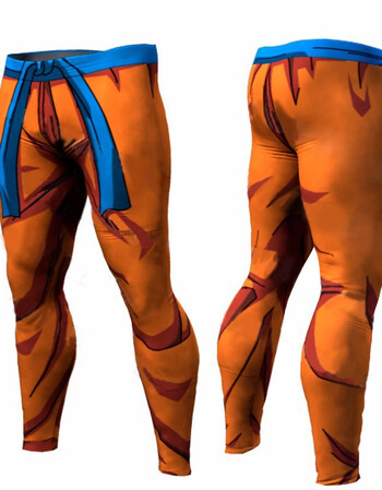 2018年新款日系3d动漫七龙珠悟空紧身裤男贝吉塔跑步足球篮球秋季运动