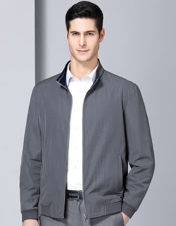 苹果aemape男装2018春季新款夹克男商务男士休闲立领夹克衫爸爸装