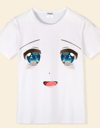 新款男女款夏季短袖卡通表情图案 个性创意青少年学生装打底衫t恤韩版