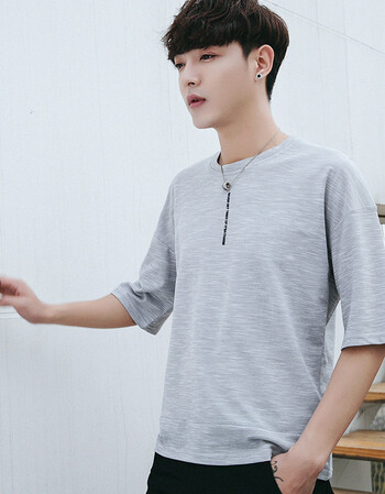 木清清2018短袖t恤男中袖宽松韩版高中学生夏季潮流5