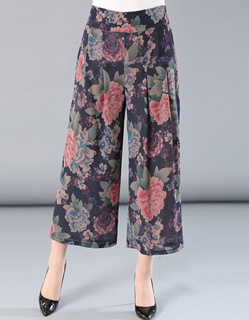 女装 中老年女装 淑乐斯 妈妈裤裙女夏40婆婆50岁裤子女中年人中老年