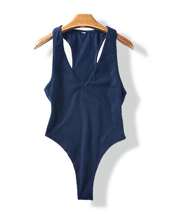 洛荻黛(luodidai)35088 欧美夏季女款v领无袖t恤三角裤连体衣背心打底