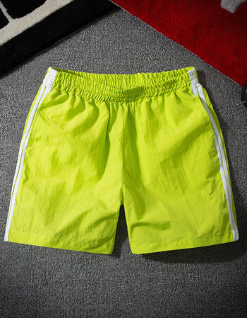 修身3分精神小伙短裤男 三分2018社会快手红人同款三分裤女潮 浅绿色