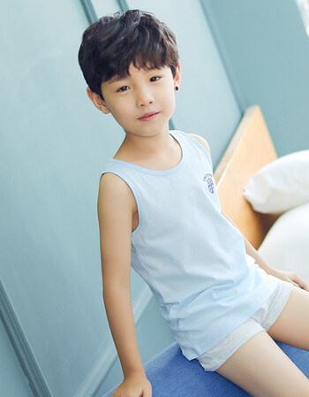 童装夏季男童休闲小背心中大童儿童背心无袖男孩吊带2018新款lq 盾牌