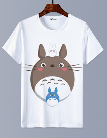 龙猫 宫崎骏 动漫周边衣服 短袖t恤男女情侣装圆领二次元学生上衣 10