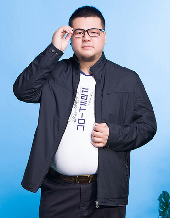 特大号男士夹克 加肥加大码男装夹克衫春秋肥佬外套胖男休闲外套 1508