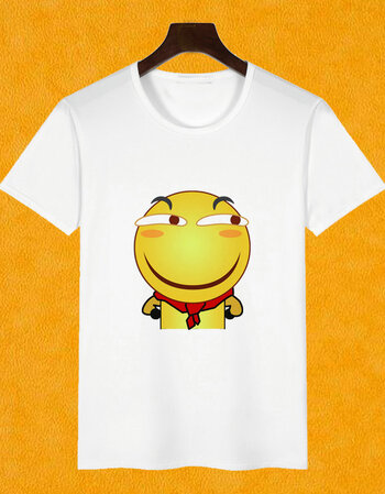 t恤男 滑稽脸 害怕无所畏惧斜眼笑恶搞t恤表情包男女动漫服装 5#滑稽
