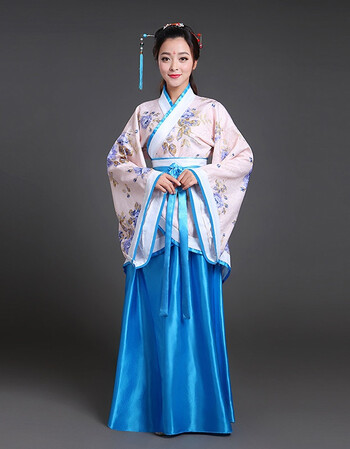 古装女唐装规双绕曲裾表演服写真仙女襦裙礼演出服服