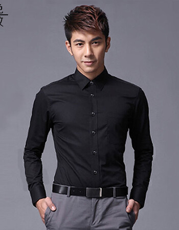 长袖黑色衬衫 42码=16