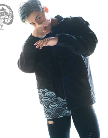 bd鹿家门国潮外套男秋冬纯棉外套宽松工装牛仔夹克中国风红色上衣