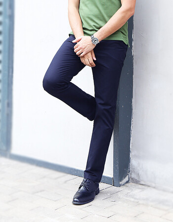 夏季薄款男裤修身男士商务休闲裤西裤直筒长裤子 藏青色 薄款 30码~2