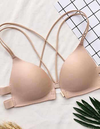 韩版秋装女装聚拢小胸少女抹胸性感交叉吊带内衣裹胸打底抹胸文胸