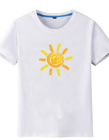 【动漫城】原创蓝馨淼动漫周边小太阳衣服棉短袖t恤男女 小太阳白 s