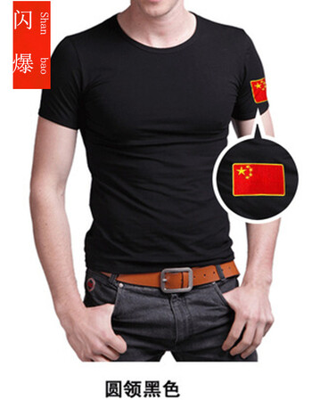 国旗款圆领黑色 s【图片 价格 品牌 报价】-京东