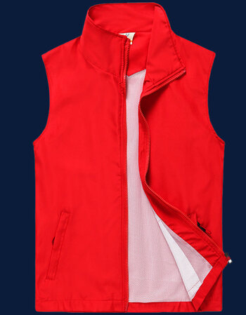 志愿者马甲广告衫定制背心定做义工坎肩工装工作服工衣马夹印logo 红