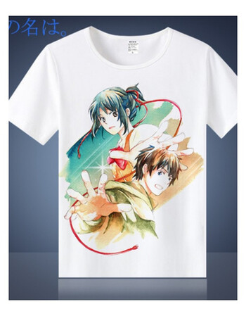你的名字立花泷宫水三叶动漫周边t恤二次元男女衣服情侣装 2 m