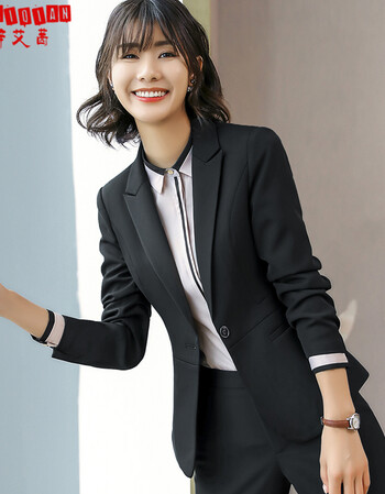 梓艾茜 职业装女装套装女士时尚马甲正装女西服工作服酒店前台韩版小