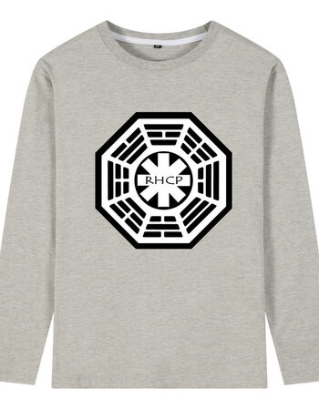 red hot chiliers摇滚乐队周边rhcp红辣椒春秋长袖棉质t恤男 灰色7