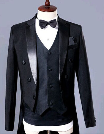 燕尾服男标准礼服西服套装男士合唱西装舞台演出服魔术男士燕尾服