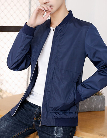 夹克男秋季2018新款男士外套春秋韩版潮流青年男装薄款休闲外衣服 深