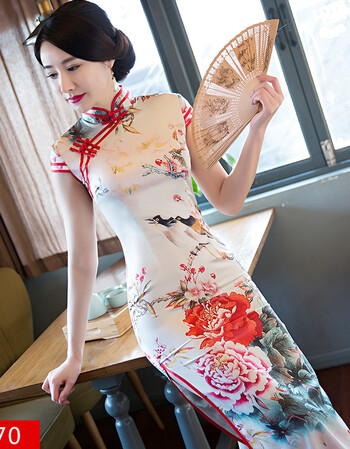 上海旗袍夏季2018新款女改良修身旗袍长款优雅性感中国风显瘦复古