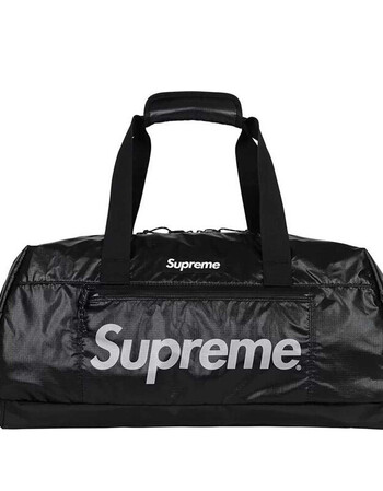 现货supreme 43th 17fw duffle bag 3m健身包旅行包手提包拎包 黑色
