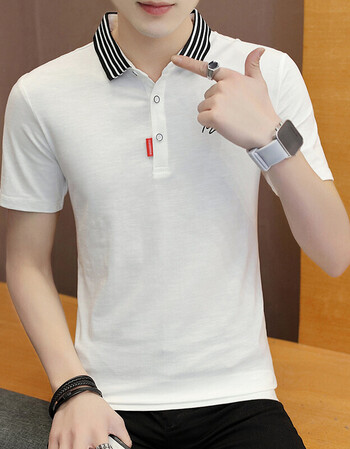 男士polo衫夏季男翻领短袖t恤韩版青年帅气半袖上衣潮流男装体恤