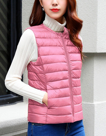 羽绒马甲女冬短款羽绒背心女轻薄羽绒服女秋季外套女春秋马夹无袖
