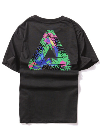 欧美潮牌palace三角形印花男女短袖t恤街舞嘻哈陈冠希情侣同款tee 066