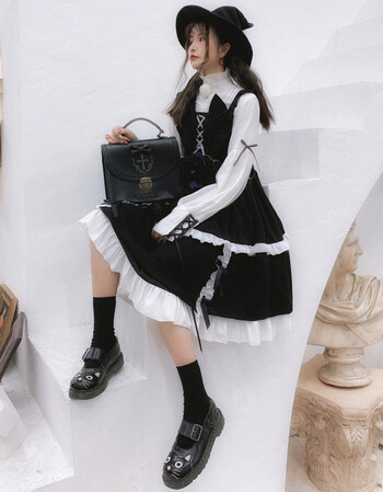 【新品上市】天国少女lolita【森女想去海边】可爱猫咪lolita秋冬软妹