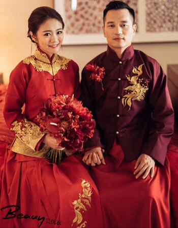 同款秀禾婚服中国风复古男女中式结婚汉服古代