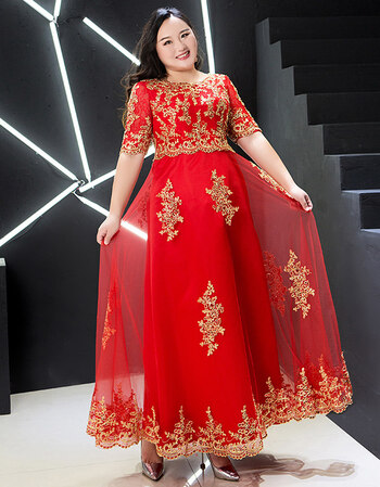 女装 礼服 雅鹿 大码敬酒服胖mm新娘红200斤2018新款秋中式结婚显瘦