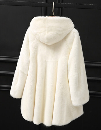 貂皮大衣女整貂中长款2018新款水貂皮草外套连帽貂毛裘皮大衣女冬