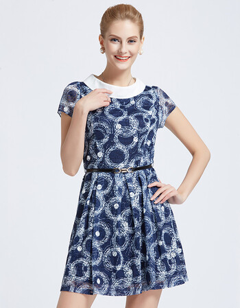 女装 连衣裙 轩妮娅(shuniye) 2016轩妮娅夏装新品连衣裙kq16118 兰花