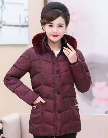 【京东新品】妈妈冬装棉衣中老年女装加厚衣服外套60-70-80岁奶奶老