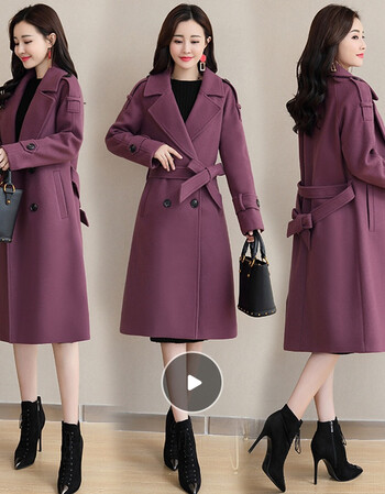 【京东优选】 预售2018秋冬新款女装流行妮子大衣中长款韩版呢子毛呢