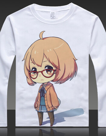 刻沫 境界的彼方t恤 栗山未来 动漫周边cos 春秋季t恤长袖打底衫 12 m