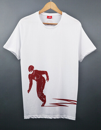 闪电侠同款t恤 棉质面料轻盈透气 时尚白色 限量销售 男款 白色 m