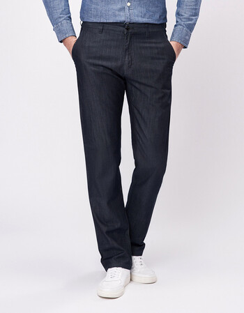 youngor/雅戈尔 牛仔裤男 裤子 男士休闲长裤 商务休闲 灰蓝 175/74a